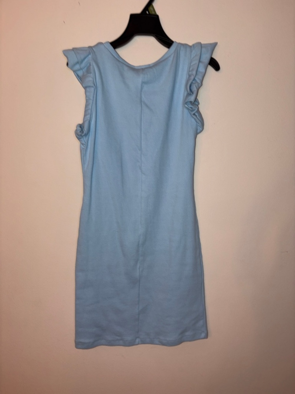 Zara Light Blue Flutter Sleeve Mini Dress - Picture 4 of 4